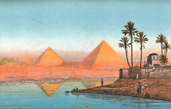 Les pyramides de Gizeh; Le Nord-Est Africain, 1914. Creator: Unknown
