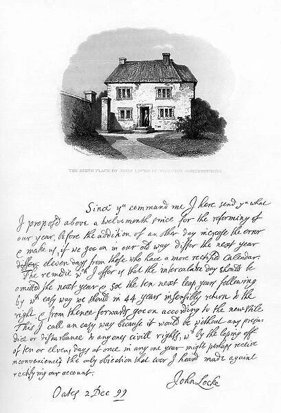 Part of a letter from John Locke to Sir Hans Sloane, late 17th-early 18th century, (1840). Artist: John Locke