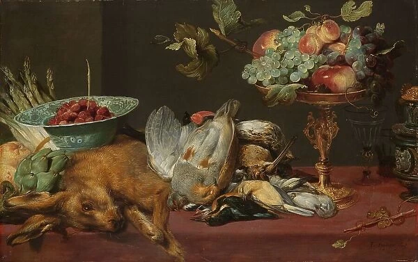 Still Life with Dead Game, Fruit and Vegetables, c.1616-c.1620. Creator: Frans Snyders