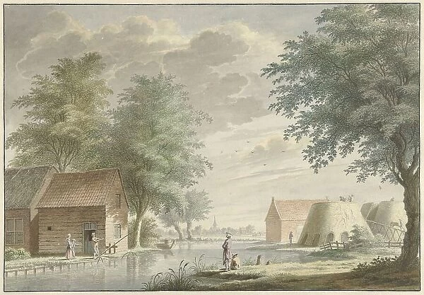 Lime kilns at Hillegom, 1765. Creator: Gerard van Rossum
