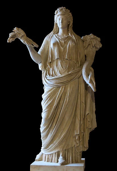 Livia Drusilla as Ops, with wheat sheaf and cornucopia, 1st century