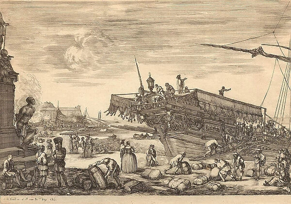 Loading the galley to Saint Etienne, 1654. Creator: Della Bella, Stefano (1610-1664)