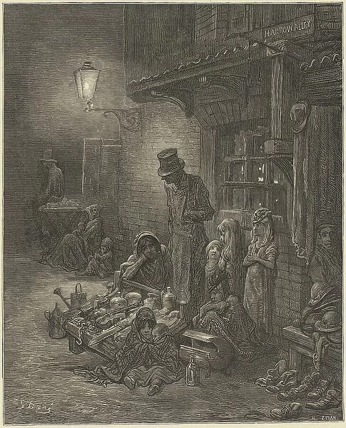 London. A Pilgrimage, 1872. Creators: Gustave Doré, Blanchard Jerrold