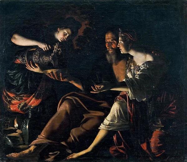 Lot and his Daughters, 1617. Creator: Guerrieri, Giovanni Francesco (1589-1657)
