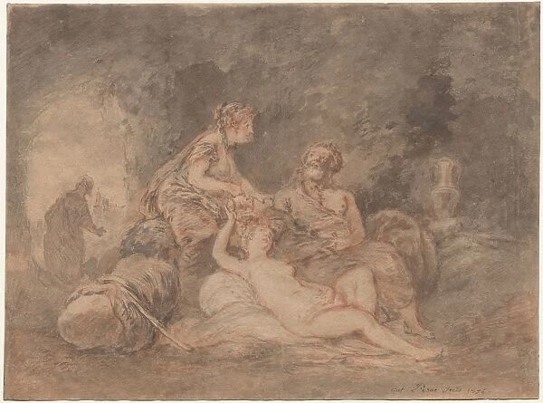 Lot and His Daughters, 1756. Creator: Antoine Pesne (French, 1683-1757)