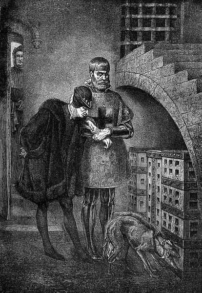 Louis XI of France visiting Cardinal Balue in his iron cage, 1469-1480 (1882-1884). Artist: Tamisier