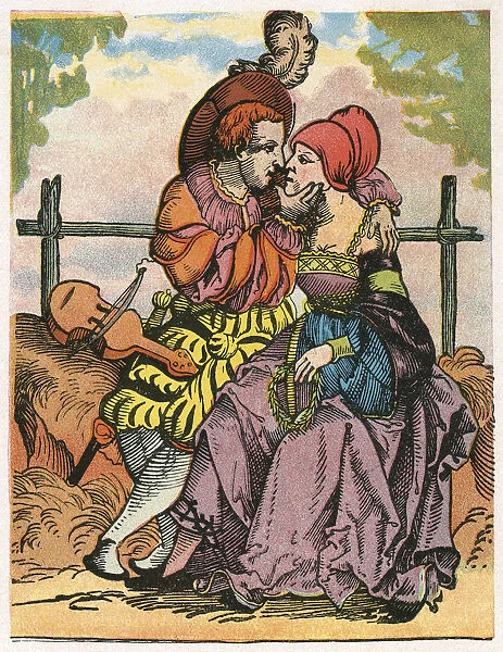 Two lovers, 16th century