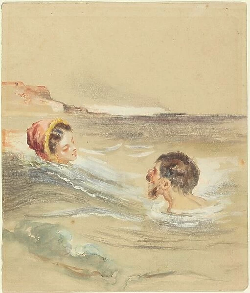 Male and Female Bathers. Creator: Alfred Grevin