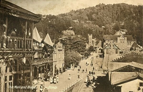 The Mall and Ridge - Simla, c1918-c1939. Creator: Unknown