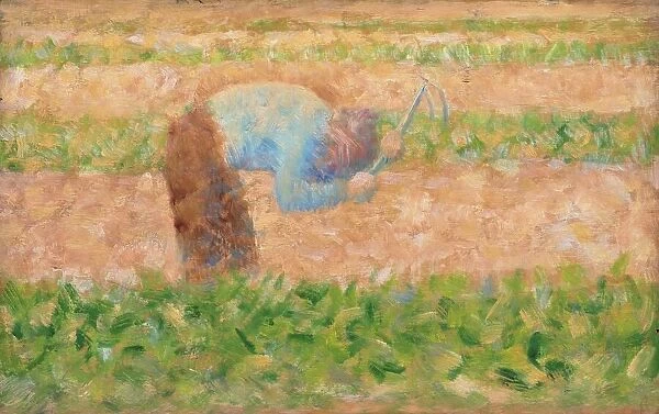 Man with a Hoe, c. 1882. Creator: Georges-Pierre Seurat