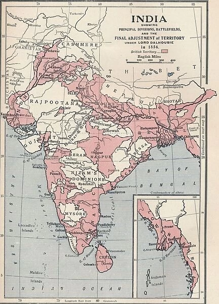 Map of India in 1856 (1906)