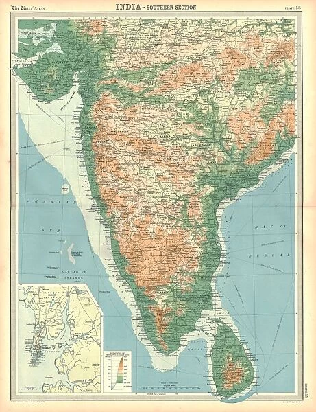 Map of India - Southern Section