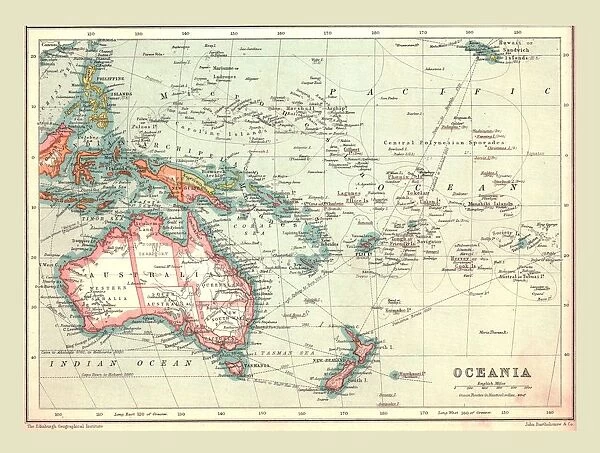 Map of Oceania, 1902. Creator: Unknown