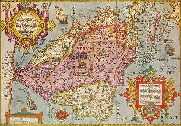 Map of Peru, c1599. Artist: Arnoldus Florentius
