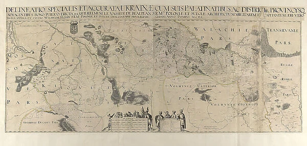Map of Ukraine, 1650. Creator: Le Vasseur de Beauplan, Guillaume (ca 1600-1673)
