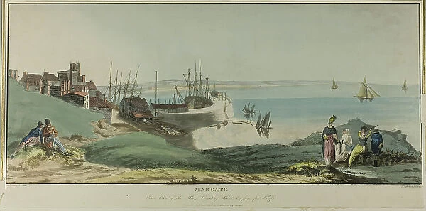 Margate, Outer View of the Pier, Coast of Kent, and from Fort Cliffs, published June 1, 1805. Creator: John Raphael Smith