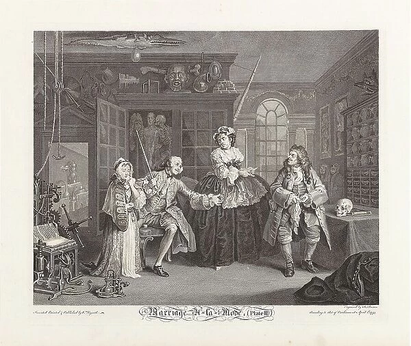 Marriage a la Mode. Plate III: The Inspection, 1745. Creator: Hogarth, William (1697-1764)