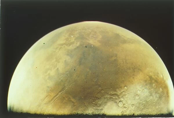 Mars from Viking 1 orbiter, Viking 1 Mission to Mars, 1976. Creator: NASA