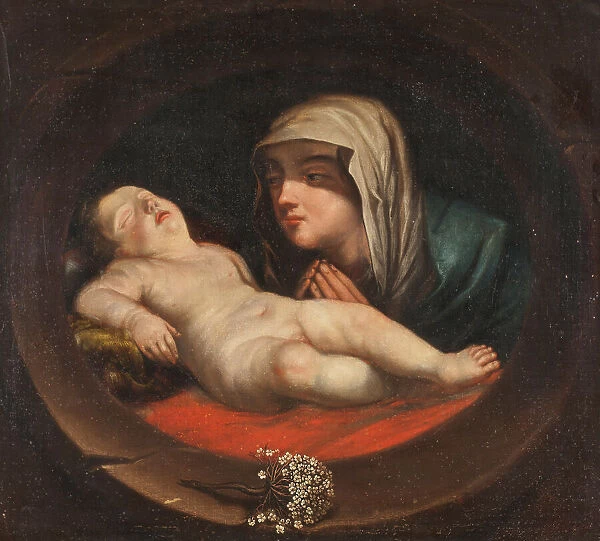 Mary with the child, unknown date. Creator: Anon