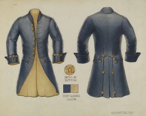Men's Coat, c. 1936. Creator: B. Berndt