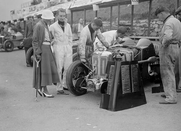 MG C type Midget of Hugh Hamilton in the pits at the RAC TT Race, Ards Circuit, Belfast, 1932