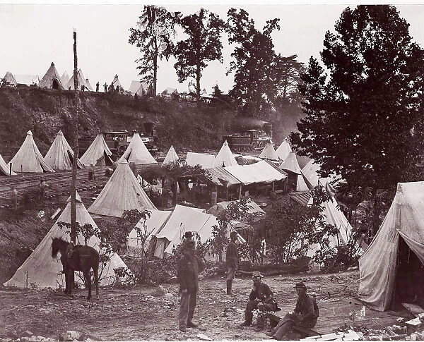 Military Railroad Camp, City Point, Virginia, 1861-65. Creator: Andrew Joseph Russell