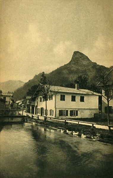 The millstream at Oberammergau, Bavaria, Germany c1922. Creator: Heinrich Uhlschmid