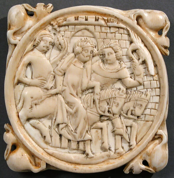 Mirror Case, French, ca. 1350. Creator: Unknown