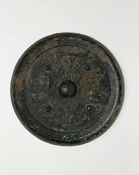 Mirror with Images of Daoist Deities, Eastern Han dynasty (A. D. 25-220), 2nd / 3rd century A. D. Creator: Unknown