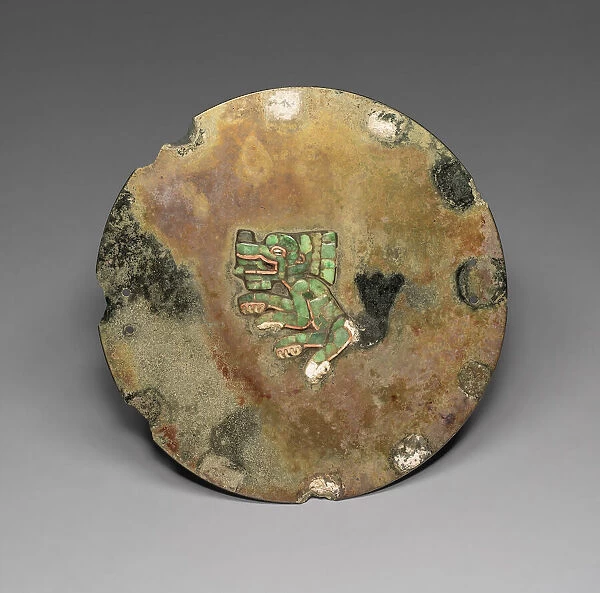 Mirror with Jaguar or Coyote Mosaic, A. D. 500  /  600. Creator: Unknown