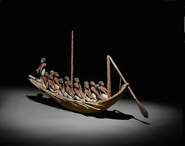 Model of a River Boat, Egypt, Middle Kingdom, Dynasty 11-12 (about 2046-1794 BCE)