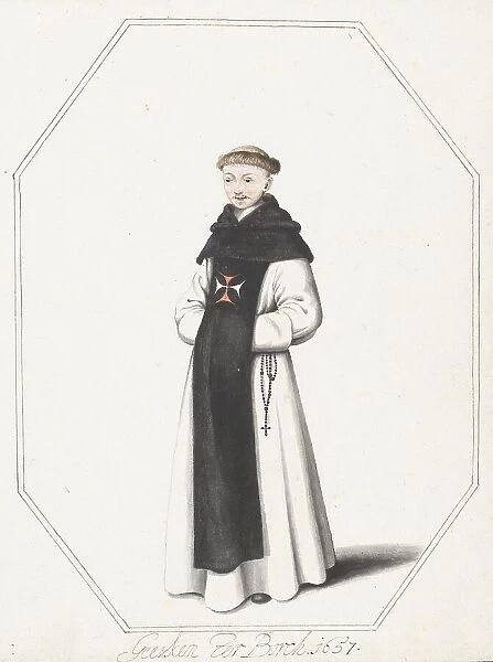Monk standing, 1657. Creator: Gesina ter Borch