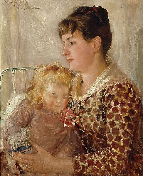 Mother and Child. The Wife and Daughter of the Artist Allan Österlind, 1886. Creator: Ernst Josephson
