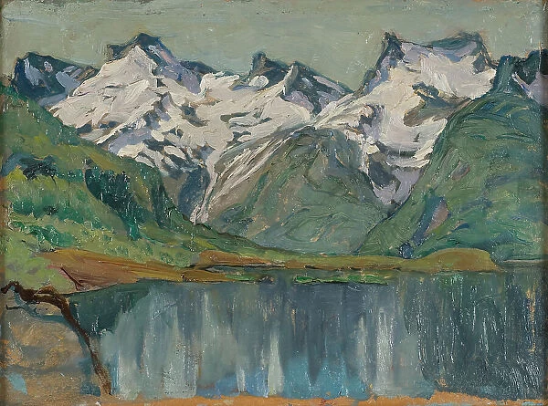 A Mountain Lake. Study from North Norway, c1900s. Creator: Anna Katarina Boberg