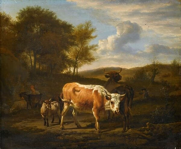 Mountainous Landscape with Cows, 1663. Creator: Adriaen van de Velde