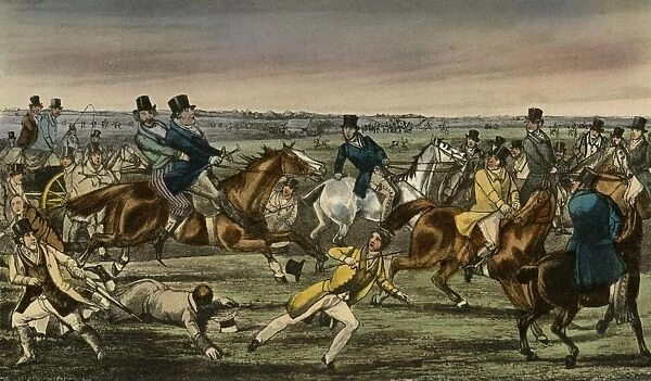 Mr. Jorrocks makes his Entree into the Newmarket Betting-ring, 1838. Artist