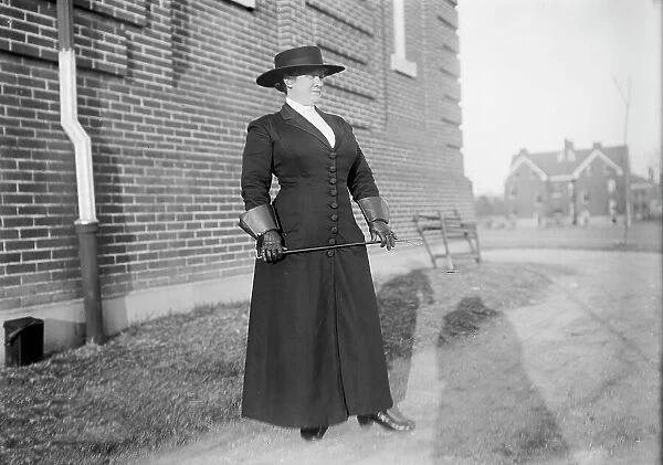Mrs. R.M. McLennan, Sufragette [sic], 1913. Creator: Harris & Ewing. Mrs. R.M. McLennan, Sufragette [sic], 1913. Creator: Harris & Ewing
