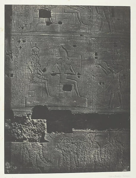 Muraille Occidentale, Grand Temple d Isis aPhiloe;Nubie, 1849  /  51, printed 1852