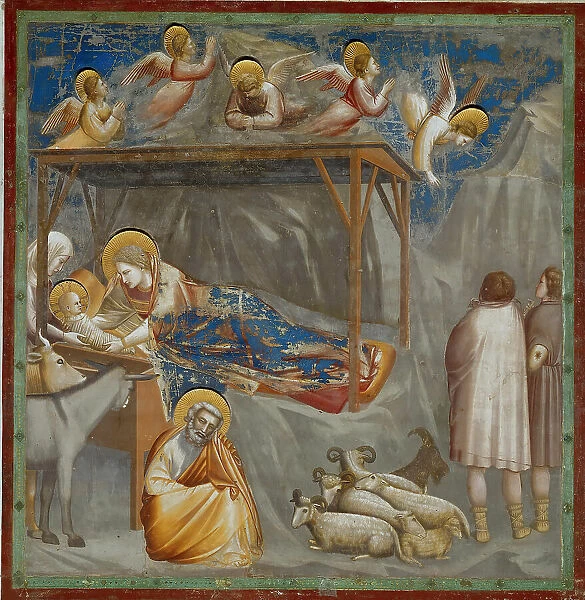 Nativity (From the cycles of The Life of Christ), 1304-1306. Creator: Giotto di Bondone (1266-1377)