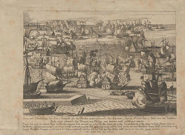 Naval battle between the Russian and Ottoman fleet on July 13, 1788, 1788