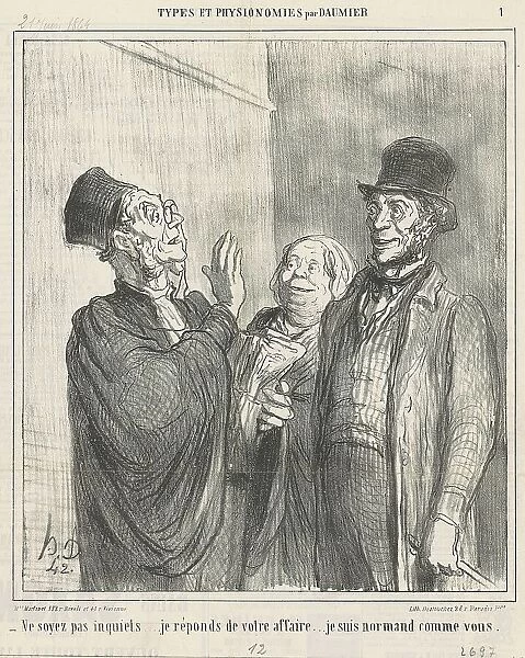 Ne soyez pas inquiets... 19th century. Creator: Honore Daumier