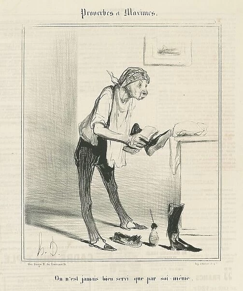 On n'est jamais bien servi que par soi-même, 19th century. Creator: Honore Daumier