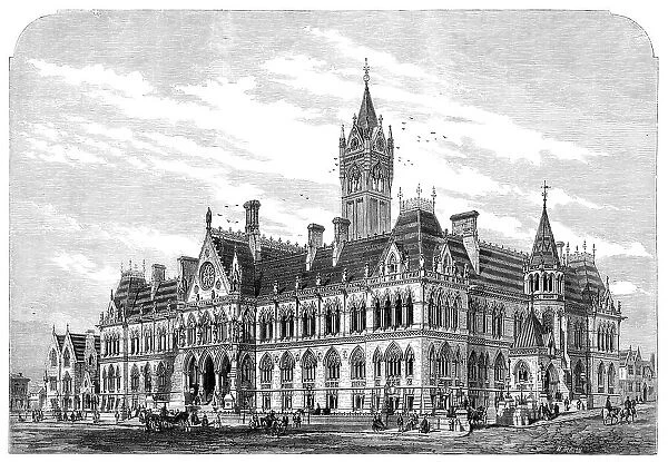 The new Assize Courts at Manchester, 1864. Creator: Mason Jackson