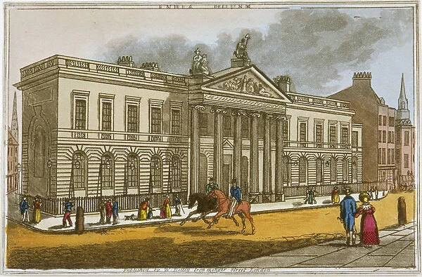North view of East India House, Leadenhall Street, City of London, 1820