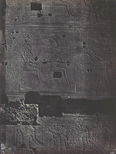Nubie. Grand Temple D Isis A Philoe. Muraille occidentale, 1850. Creator: Maxime du Camp