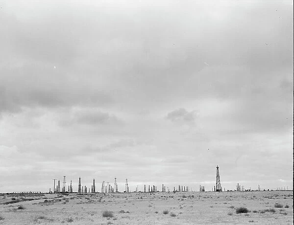 Oil fields, Kern County, California, 1938. Creator: Dorothea Lange