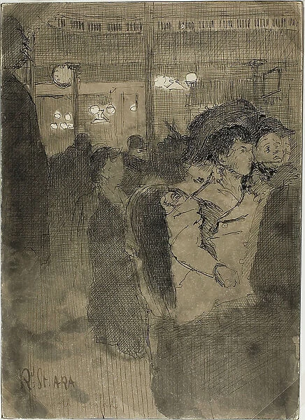 The Old Bedford (recto); The Gallery of the Old Bedford (verso), c. 1894. Creator: Walter Richard Sickert