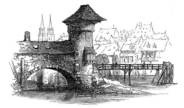 Old bridge, Nuremberg, 1864. Creator: Unknown
