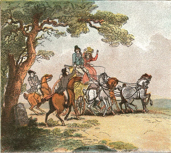 Old Fashioned Sporting Pictures, and the Road to Bygone Days; Vicissitudes of the Road - 1787--The Creator: Thomas Rowlandson