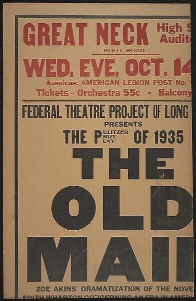 The Old Maid, New York, [1935]. Creator: Unknown